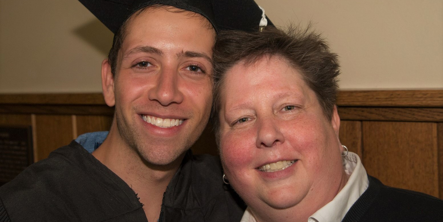 Carolyn Lesch and a student during graduation