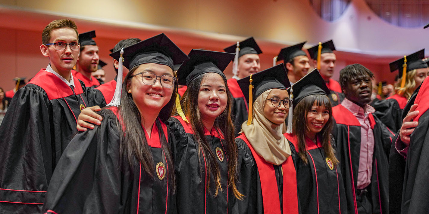 Students in the Economics program shown at graduation