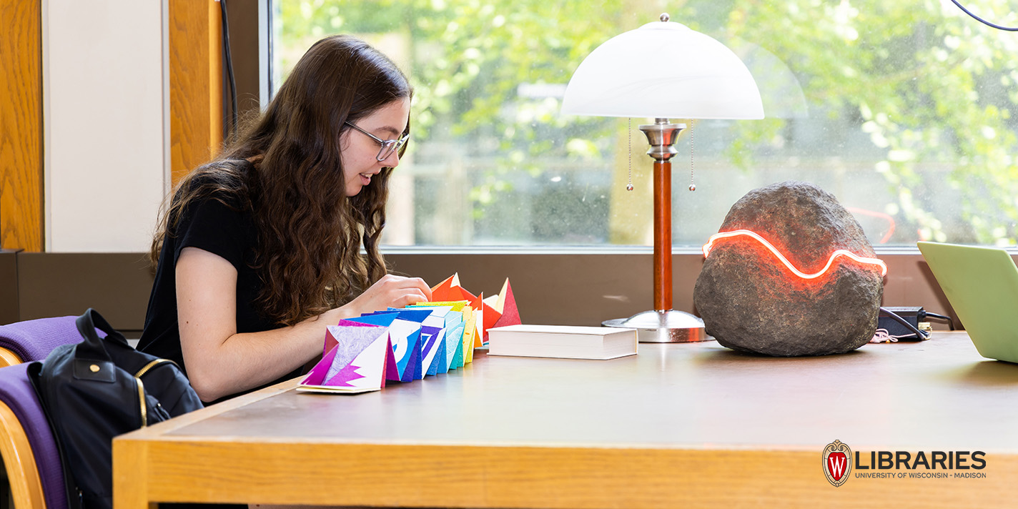 Students studying at the library