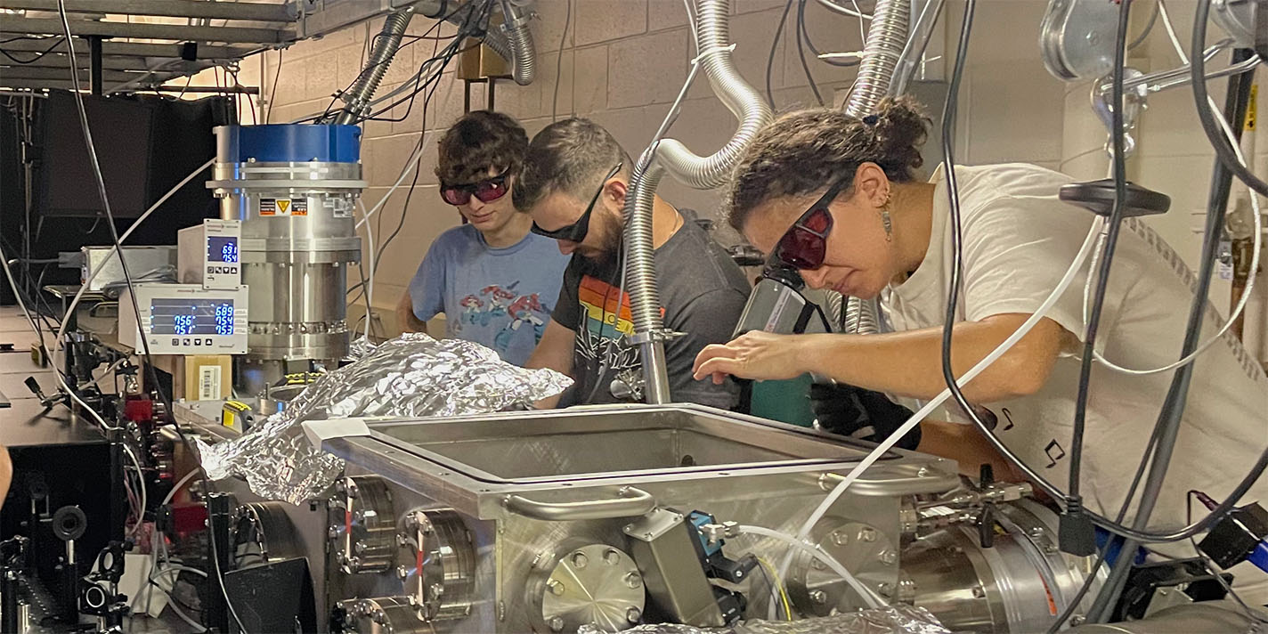 Students in the Physics program seen in action